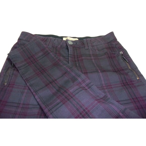 Democracy Size 8 Ab Technology Gray Plaid Pants Jeans Cotton Blend Stretch - Picture 4 of 8